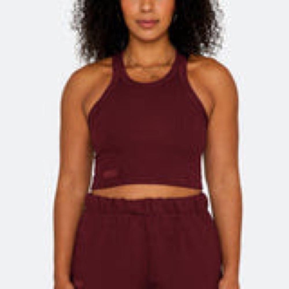 Set Active Racer Tank in Maroon Bells